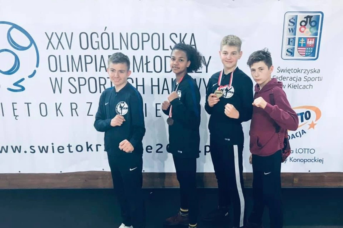 Reprezentanci UKS Taekwondo Środa podczas Ogólnopolskiej Olimpiady Młodzieży w sportach halowych